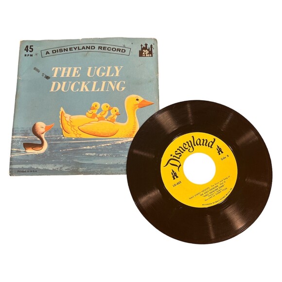 DISNEYLAND Record The Ugly Duckling 45RPM 1967 Walt Disney Productions - Picture 1 of 9